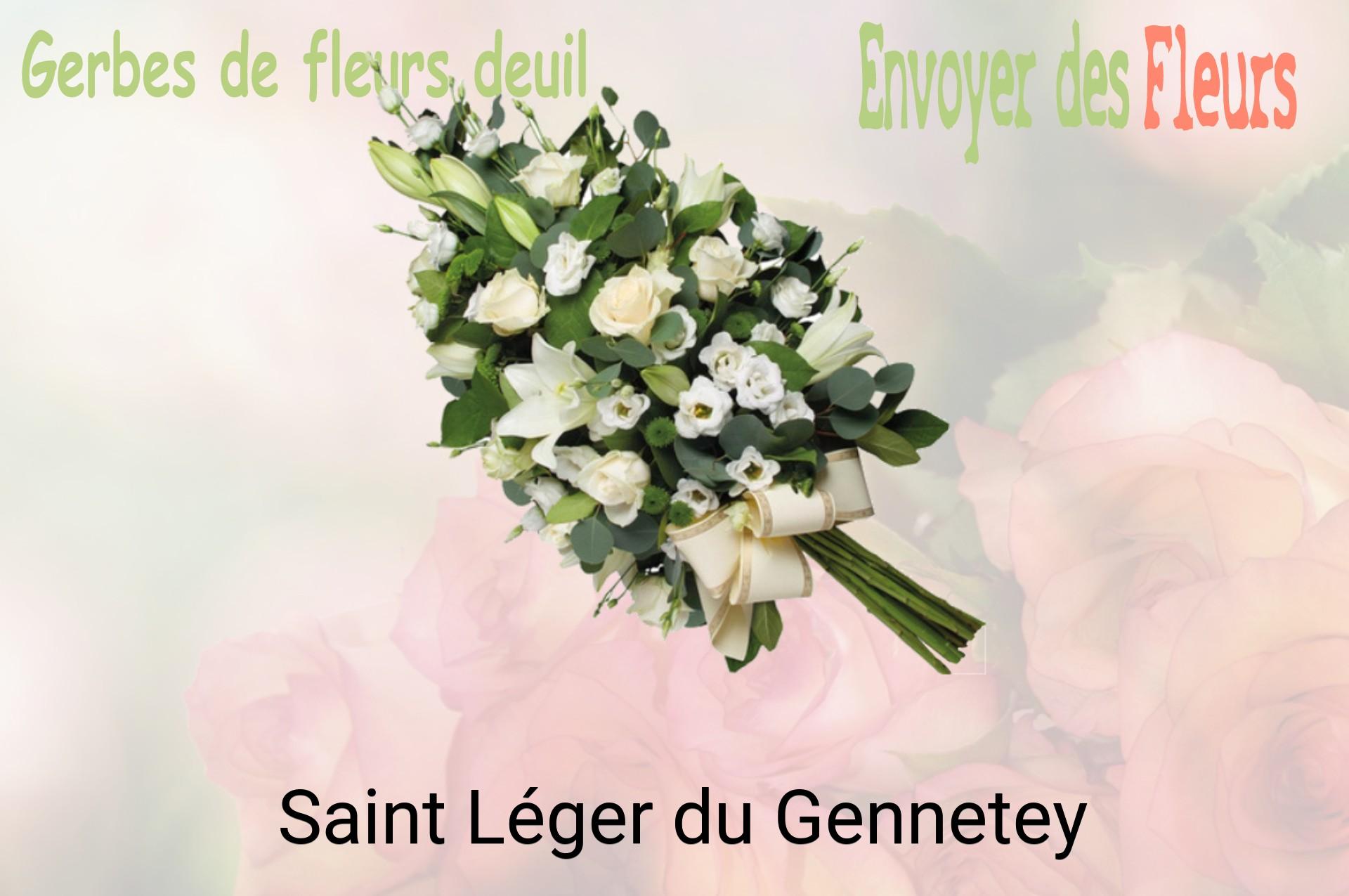 Gerbe de fleurs de deuil livrée à Saint-Léger-du-Gennetey